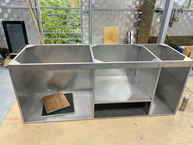 thùng tủ bếp inox 304 loại thông thường
